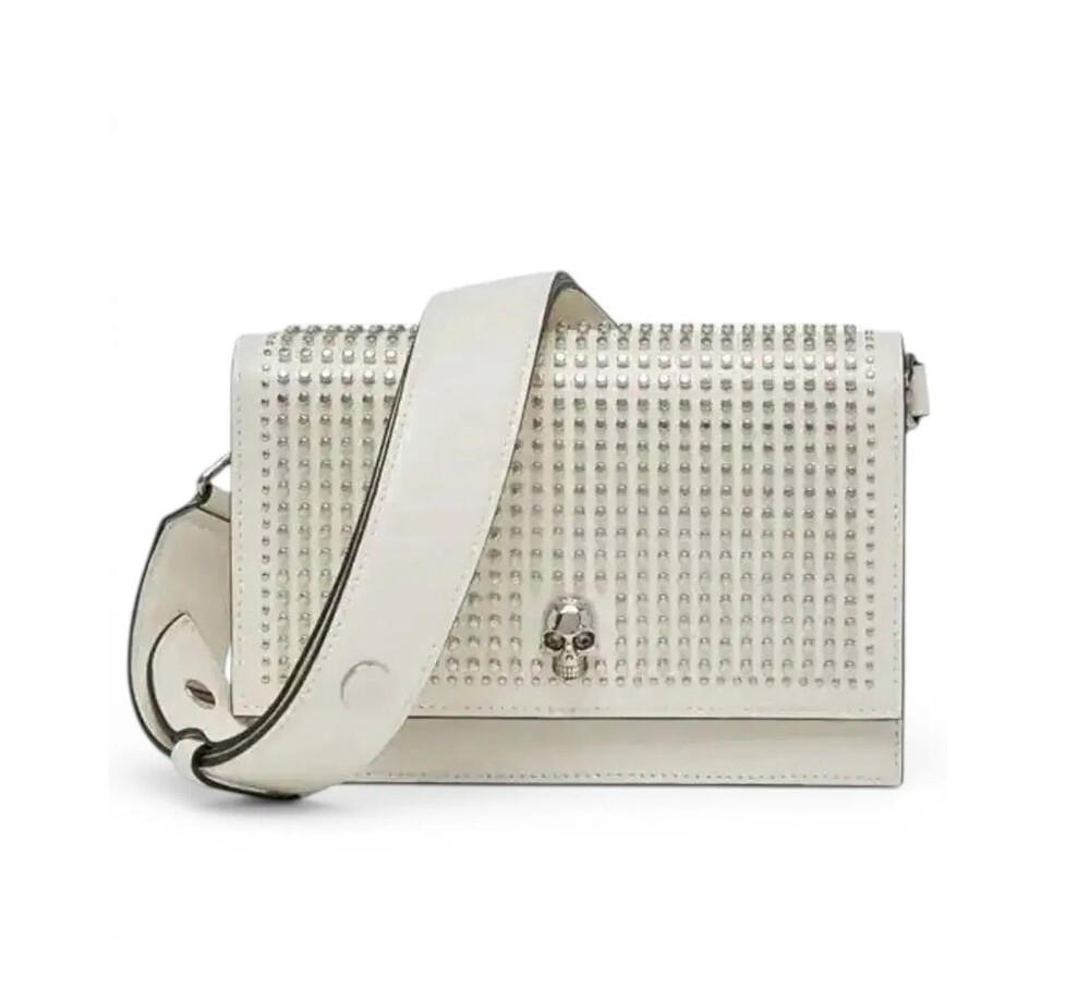 6779 - Alexander Mcqueen Studded Skull Bag Cream / Cream / NWT